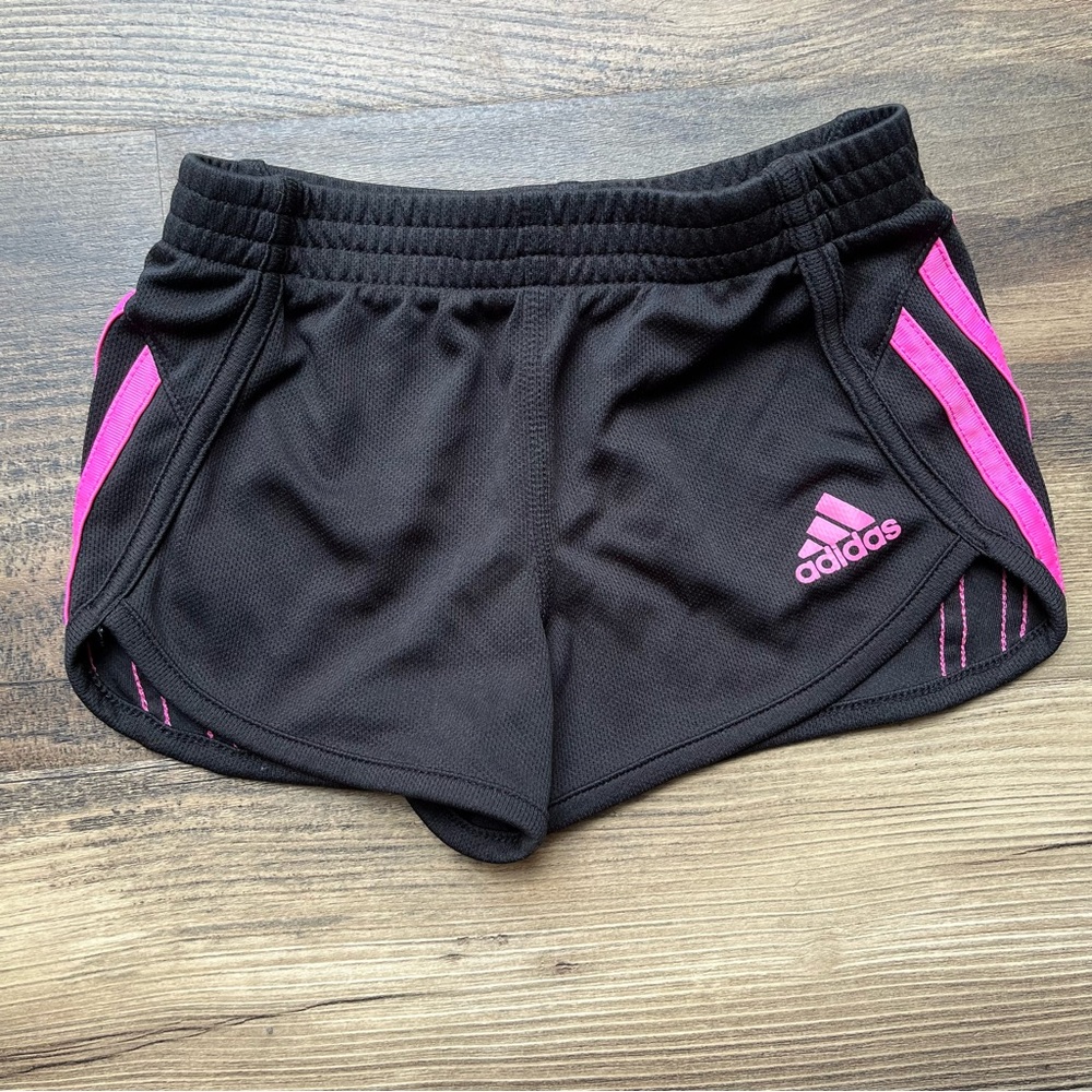 Adidas Toddler Athletic Shorts Black/Pink 2T